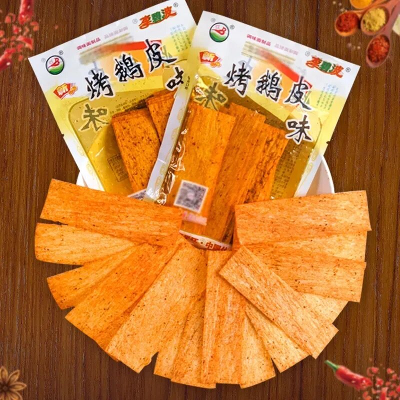 【怀旧辣片】李碧波烤鹅皮味辣条湖南平江麻辣片香辣老式辣片零食