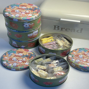 小熊茶楼罐罐可爱插画罐雪花酥牛轧糖饼干生日礼物中秋节伴手礼物