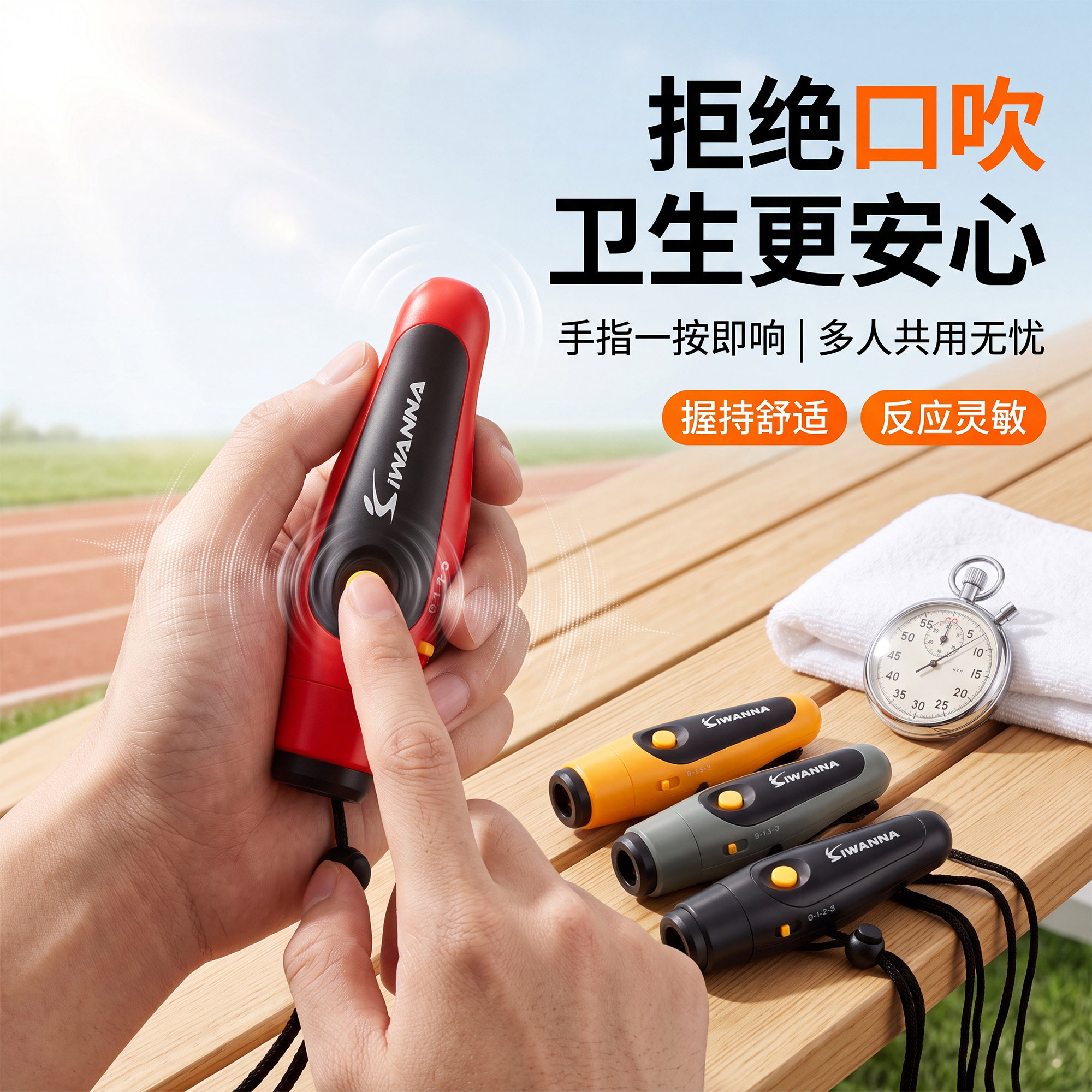 新款三音高分贝电子口哨篮球足球裁判教练鸽子训练求生防狼哨子
