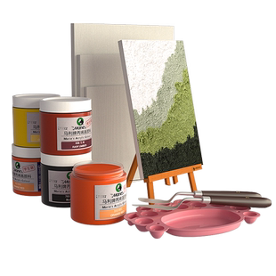 马利牌石英砂丙烯肌理画丙烯颜料工具材料包diy装饰画纹理褶皱立体感80目细沙网红ins沙子画石英沙流体画