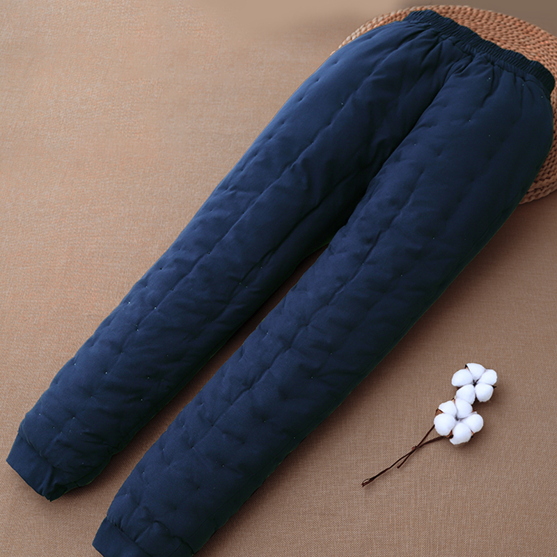 纯棉花手工棉裤男士高腰加厚保暖裤 中老年居家弹力外穿裤子冬季