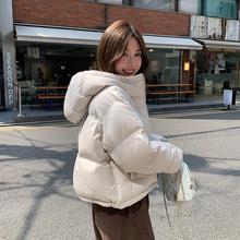 alex stevens肯豆风90白鸭绒短款羽绒服女冬季加厚连帽面包服外套