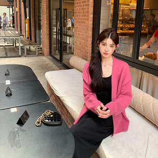 毛衣外套女春秋溫柔軟糯外搭上衣短款 stevens慵懶風針織開衫 alex