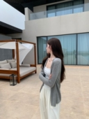 外搭羊毛衫 alex 上衣 外套薄款 中长款 stevens慵懒风针织开衫 女秋季