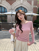 stevens性感修身 显瘦打底衫 女秋季 alex 圆领长袖 t恤内搭外穿上衣