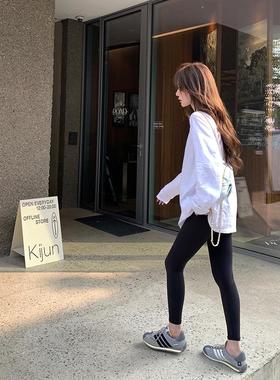 alex stevens弹力鲨鱼裤女外穿秋冬黑色加绒打底裤紧身内搭瑜伽裤