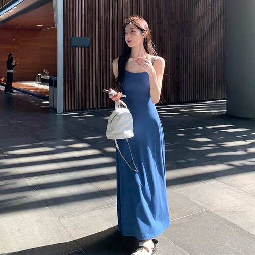 alex stevens 辣妹吊带连衣裙女夏季超显身材海边度假修身长裙子