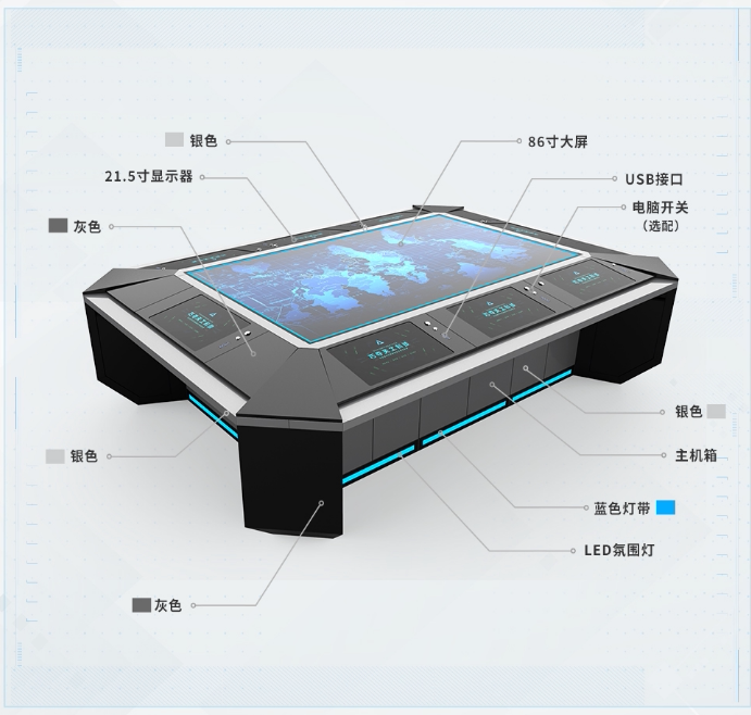 电子沙盘模拟地形升降屏数字沙盘3d立体沙盘场景全息触摸沙盘定制