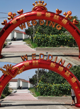 充气婚庆拱门结婚红色户外新款欧式开业庆典婚礼气模彩虹门气拱门