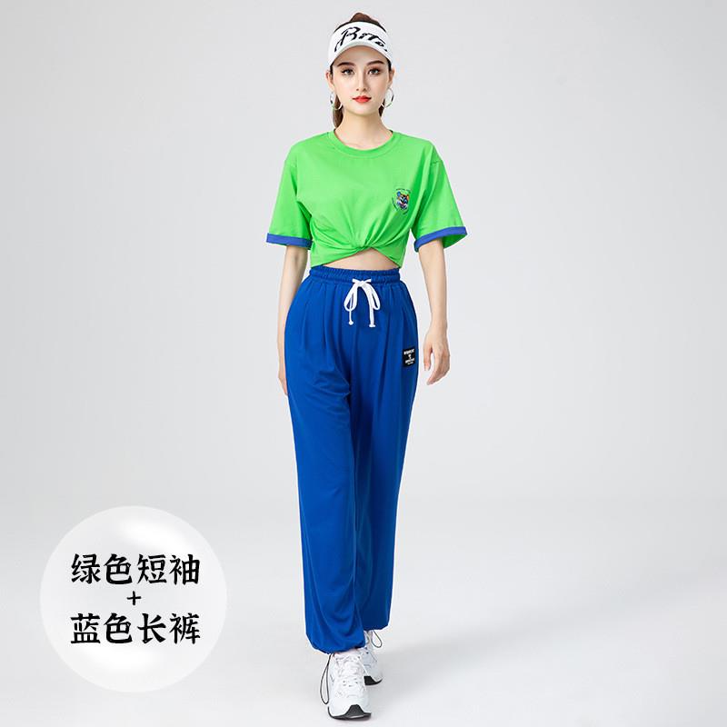 。杨丽萍宽松舞蹈服广场舞服装运动套装春夏季新款曳步短袖跳舞衣