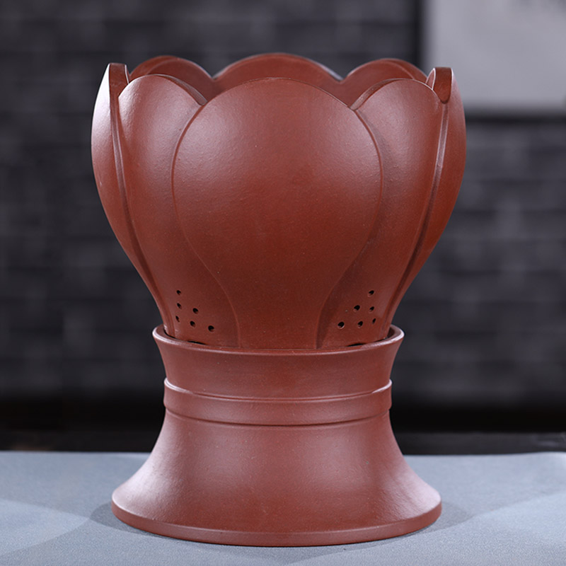 艺术创意透气紫砂花盆简约中国风