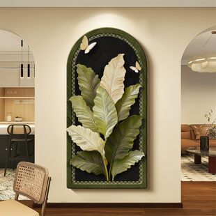 中古风家大业大入户进门玄关装饰画法式复古客厅挂画走廊过道壁画