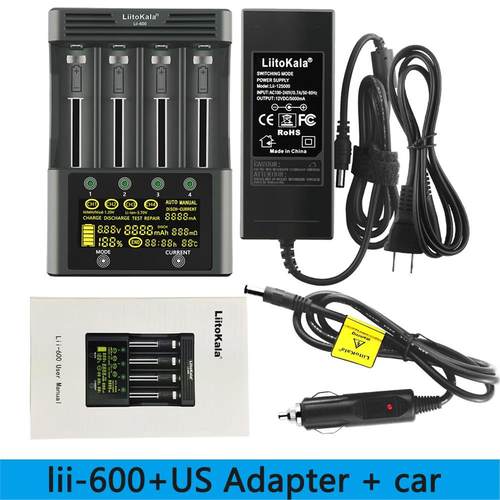 LiitoKala  lii-600 LCD 液晶显示屏 锂电池充电器 触屏可测容量