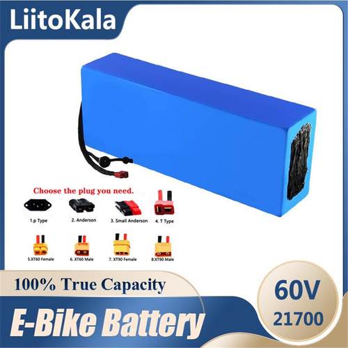 LiitoKala 60V 15A 20Ah 25Ah 30Ah 35Ah 40A 21700电动车电池