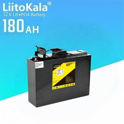 LiitoKala 12V180Ah LCD 磷酸铁锂电池房车露营高尔夫车电池