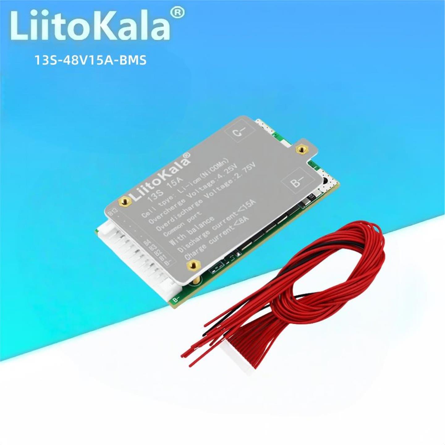 LiitoKala 13S-48V15A -BMS 13串48V磷酸铁锂电池保护板