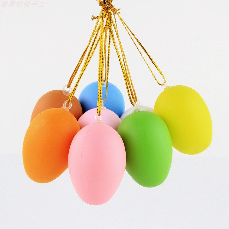 复活节彩色蛋 仿真鸡蛋壳玩具装饰品手绘画画diy手工制作涂鸦涂色