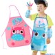 儿童围裙饭饭衣 幼儿园培训机构美术绘画颜料防污防水反穿衣 围兜