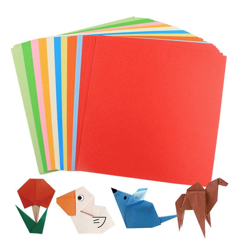 儿童彩色手工折纸剪纸卡纸玫瑰花 美术绘画彩纸早教diy素材幼儿园