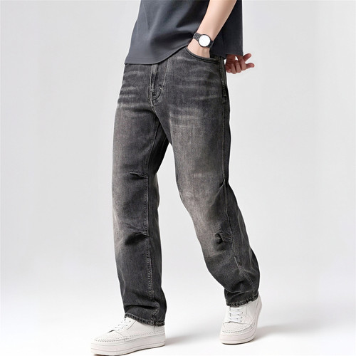 ABLEJEANS复古直筒滑板裤