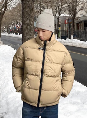 ABLE JEANS新款冬季三防羽绒服男女款立领鸭绒短款外套