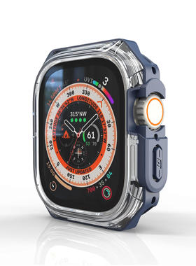 适用iwatch ultra保护壳苹果手表ultra保护套applewatchultra双色铠甲表壳8代49mm7/6/5/4防摔se2超薄45mm41