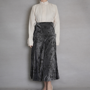 漫春雪汉服【枝雪】八破裙 印花秋冬绒款 唐制交窬裙日常通勤显瘦