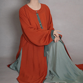 微月 明制圆领万历长衫 弓袋袖 漫春雪汉服 日常百搭春夏薄款