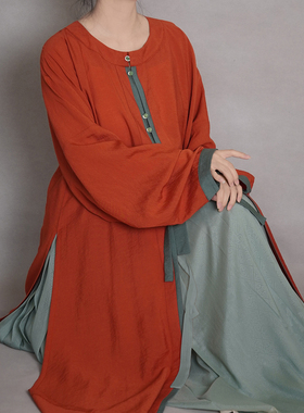 漫春雪汉服【微月】明制圆领万历长衫 弓袋袖 日常百搭春夏薄款