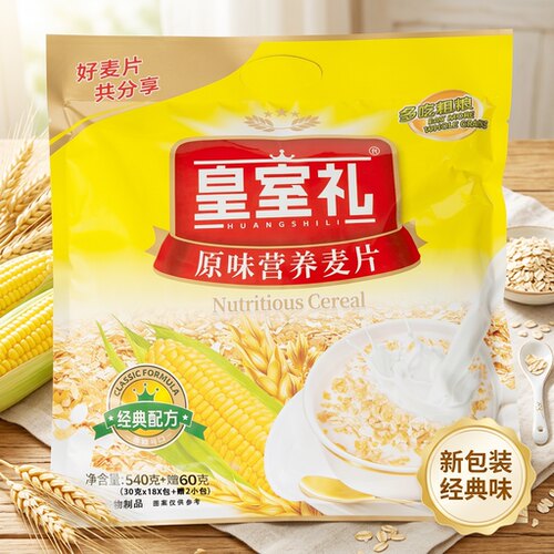 新日期皇室礼原味营养麦片600g