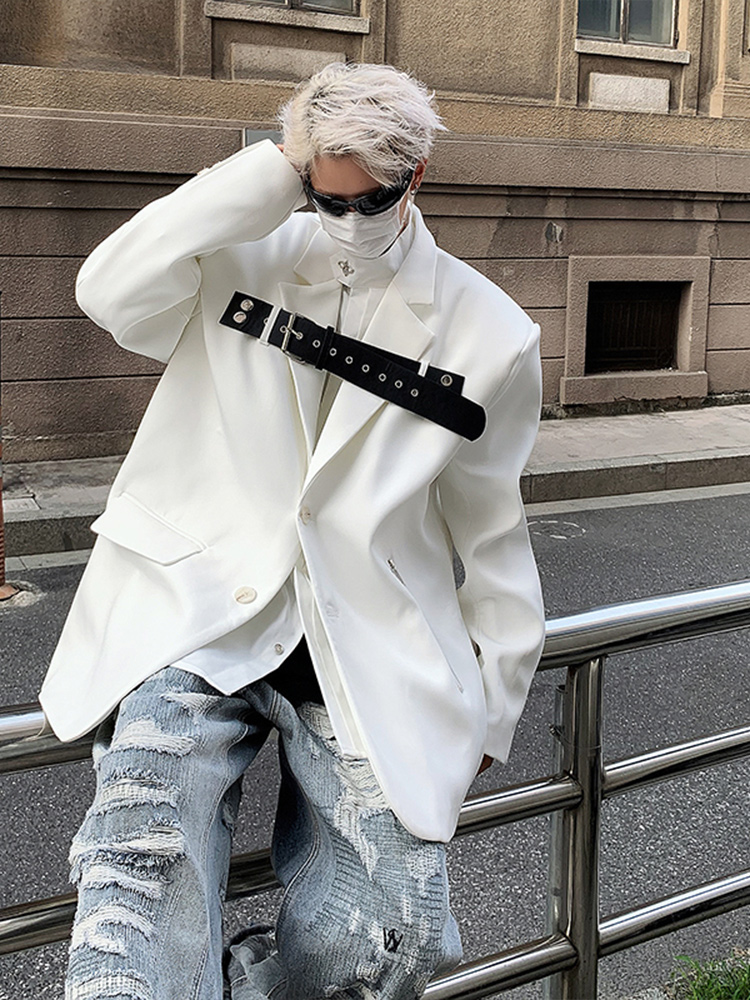 秋冬男士白马王子设计盘带垫肩