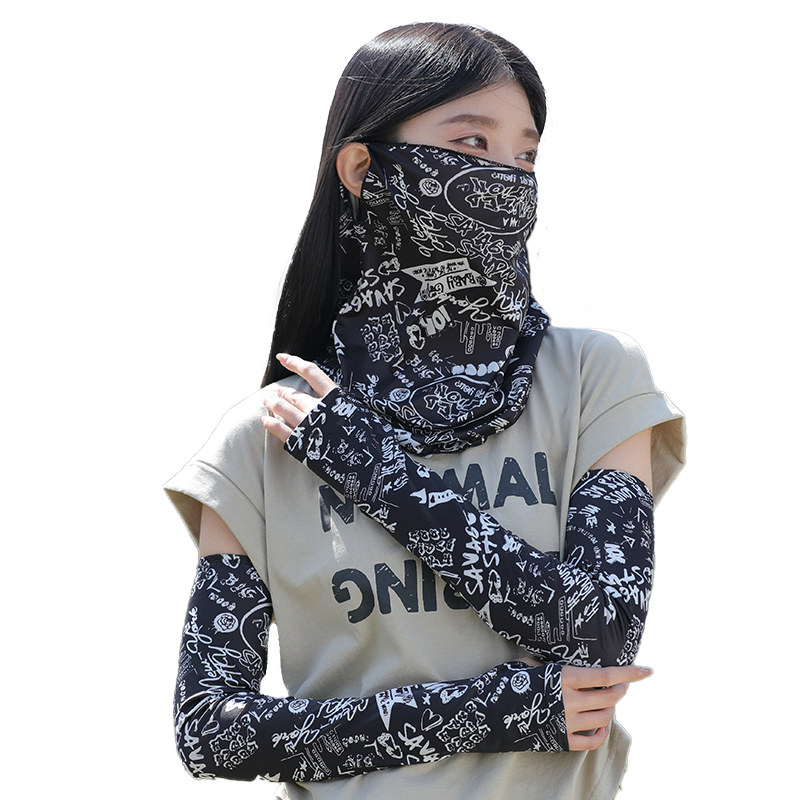 【二件套】骑行防晒面罩护臂冰袖