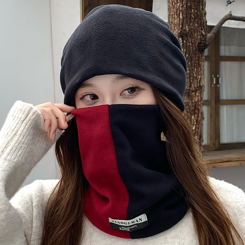 帽子围脖男女韩版百搭冬天保暖登山冷帽秋冬季加绒加厚防寒包头帽