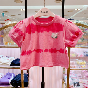 FRENCH CAT法国猫韩国专柜代购2024夏款1女宝甜美时尚短款T恤T410