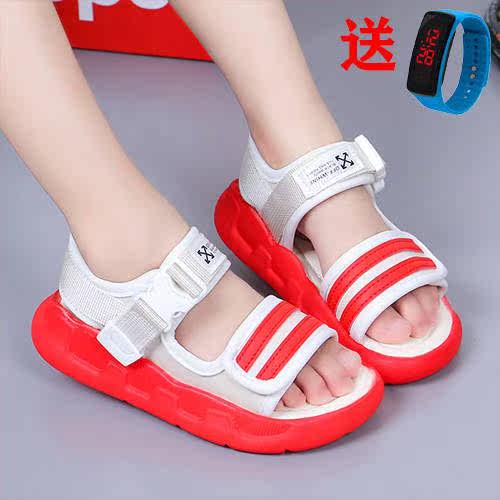 韩版凉鞋女童夏季男女孩防滑休闲中童鞋大童软底男沙滩鞋儿童新款在类目 女鞋, 凉鞋中 - 来自Buy2taobao.com提供专业的淘宝代购服务
