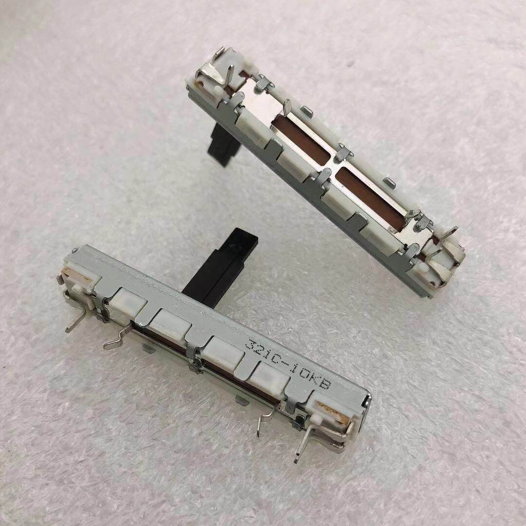 原装ALPS 电子琴45MM滑动音量碳膜电位器推杆B10K 3脚4.5公分推子