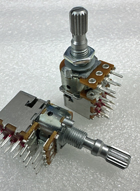 台湾福华FD单双联音响设备16型推拉轴型电位器带开关1MB 10KB 5KB