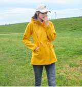 法国艾家外套冲锋衣保暖冲风衣潮牌户外旅行连帽女式 秋冬加绒软壳