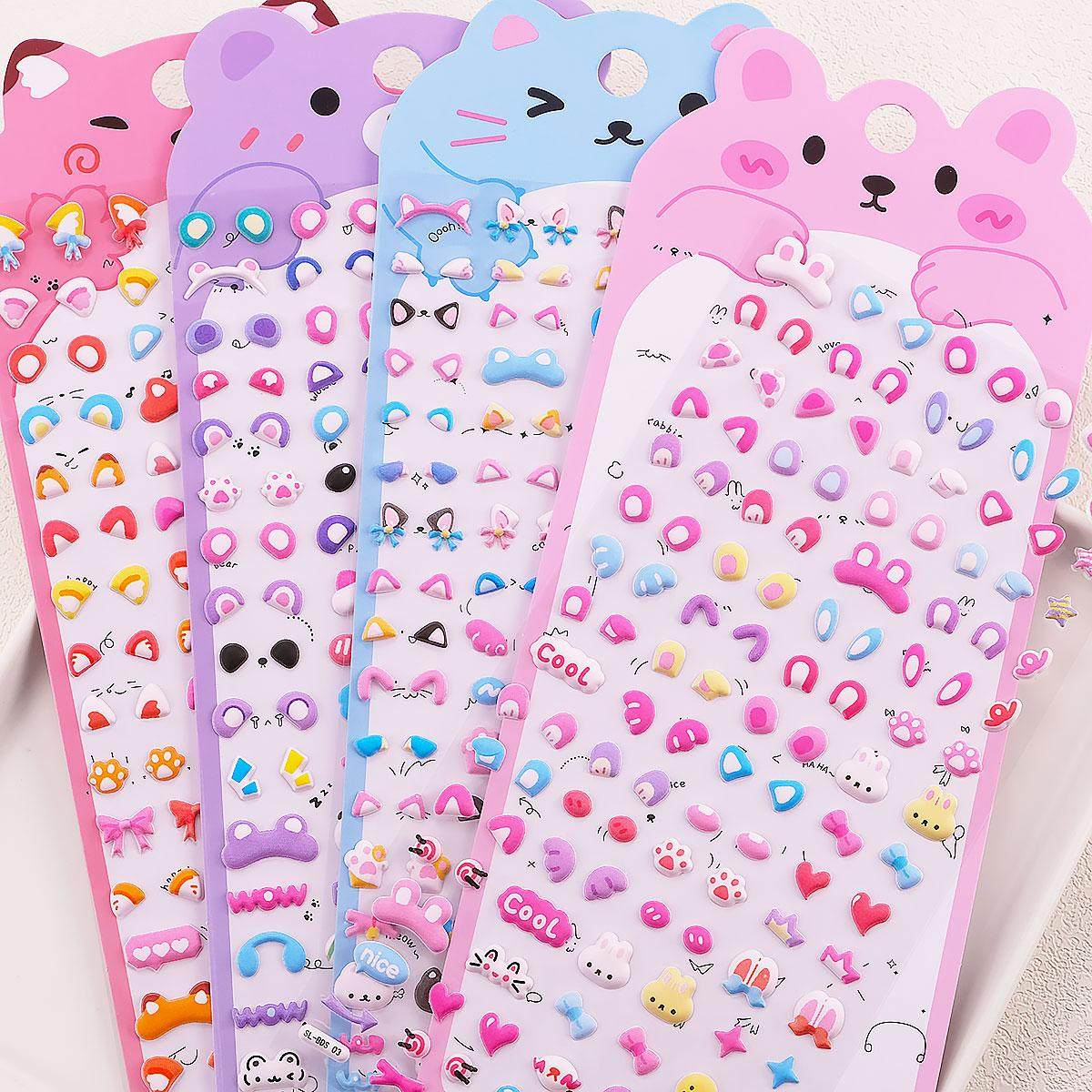 动物小耳朵立体泡泡贴纸可爱猫咪耳兔耳手账装饰贴画儿童奖励贴画,玩具/童车/益智/积木/模型,贴纸,淘宝优惠券,粉丝福利购,淘宝优惠卷