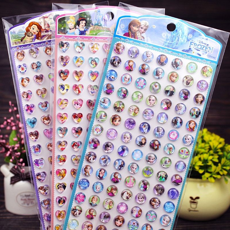 儿童水晶卡通钻石贴冰雪奇缘白雪公主水晶贴纸贴画迪士尼正版授权