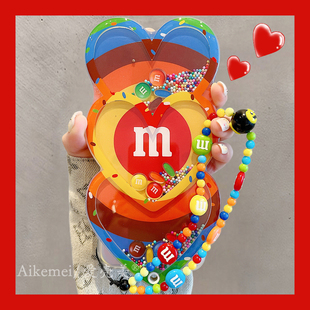 防摔男女款 适用华为pura80pro 手机壳趣味创意彩色m豆摇摇乐Pura70pro推拉镜面p8070Ultra斜跨挂绳mate70pro