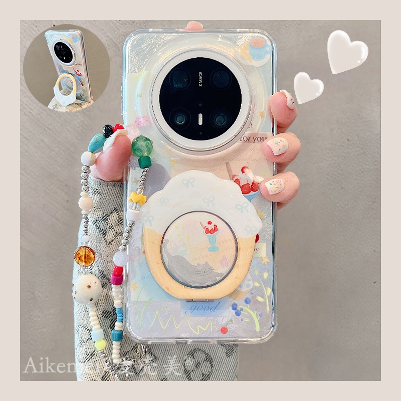 适用华为mate70pro+卡通手机壳女