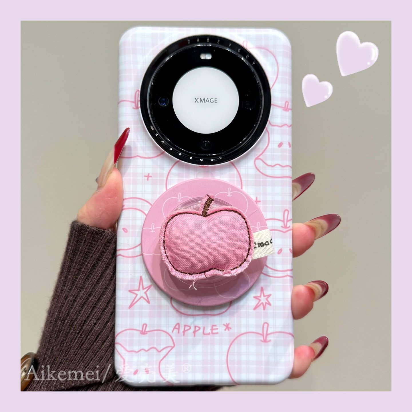 适用华为mate70pro+新款手机壳少女心粉色格纹线条苹果mate60pro+带磁吸支架mate70超薄防摔菲林硬壳防摔女款,3C数码配件,手机保护套/壳,淘宝优惠券,粉丝福利购,淘宝优惠卷