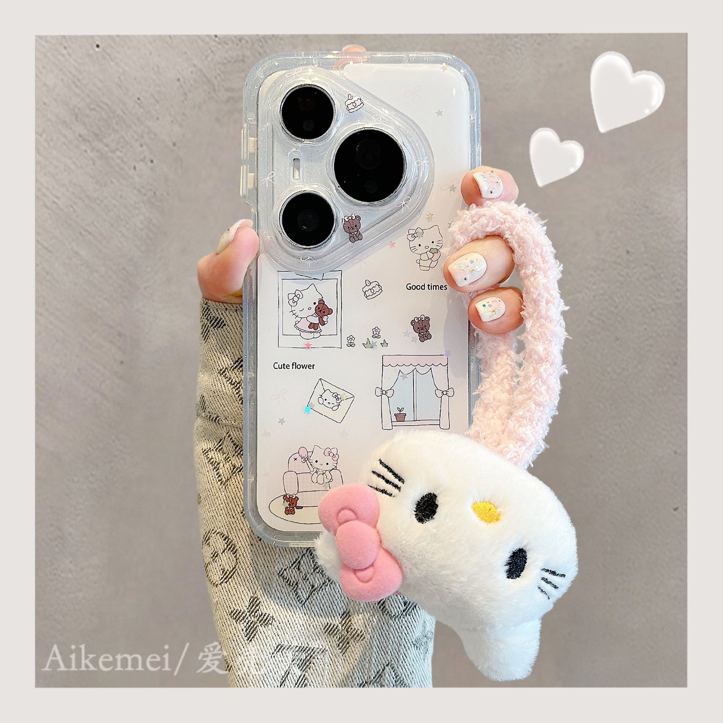 适用华为pura80pro+手机壳日韩可爱卡通窗户沙发KT猫Pura70pro毛绒公仔手绳p8070pro奶油壳Mate70pro防摔女款,3C数码配件,手机保护套/壳,淘宝优惠券,粉丝福利购,淘宝优惠卷