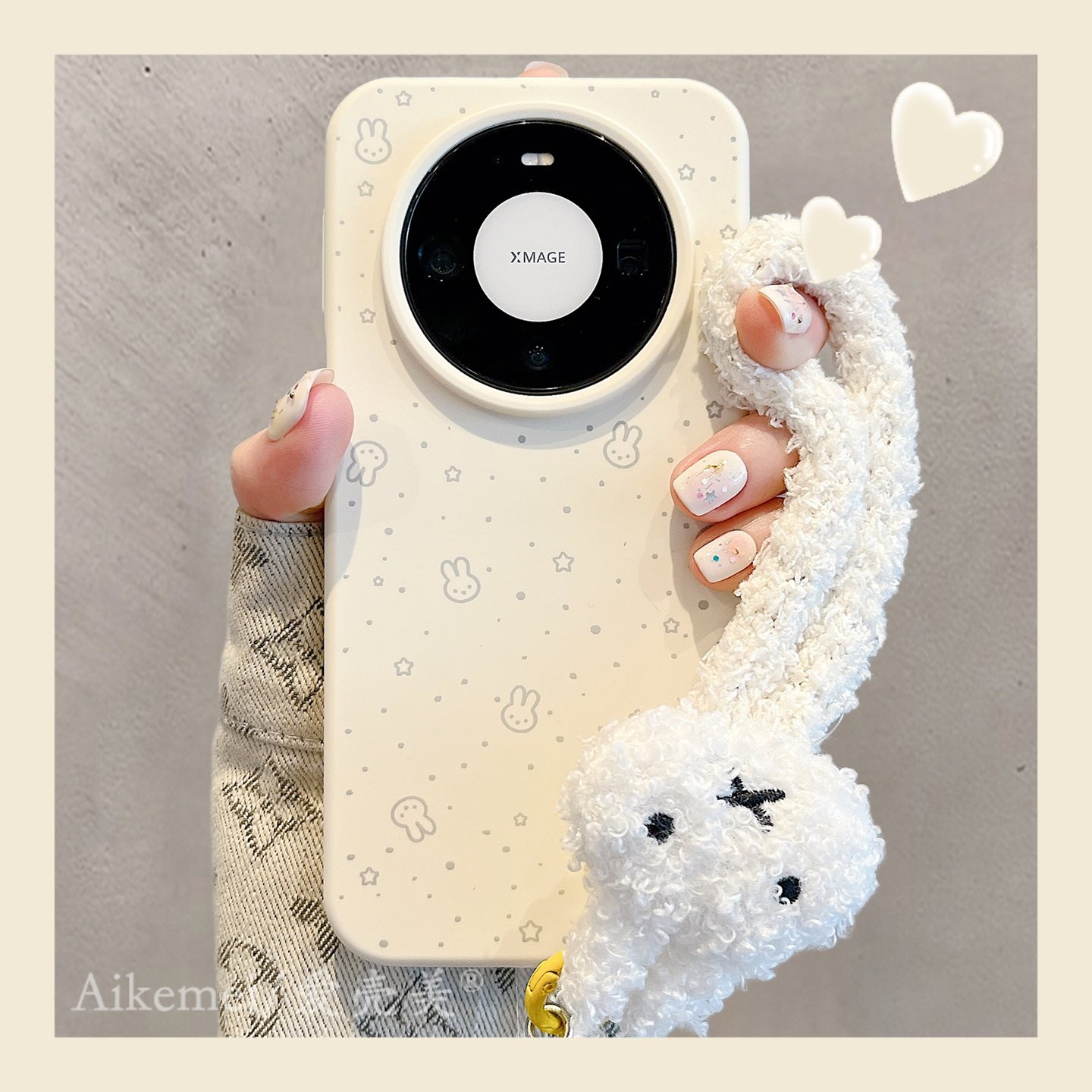 适用华为mate80promax手机壳可爱卡通波点米菲兔mate