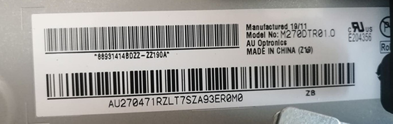 友达M270DTN01.0/1/2/3 M270DTR01.0/.1 M270DAN06.6 M270QAN02.3