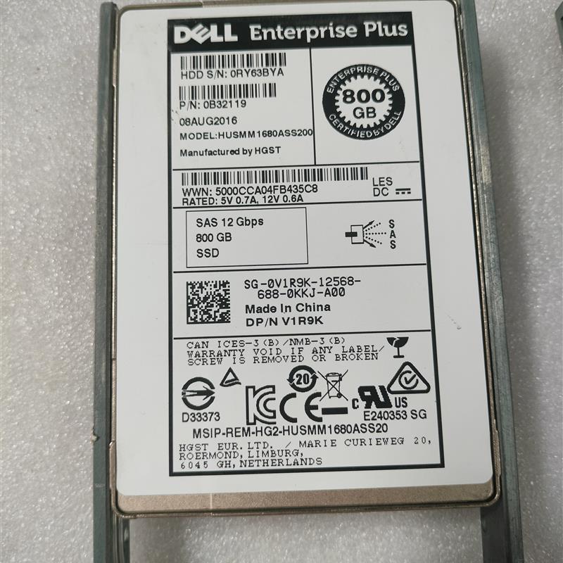 戴尔 V1R9K Dell Compellent 800GB 固态 2.5   12Gbps SAS SSD