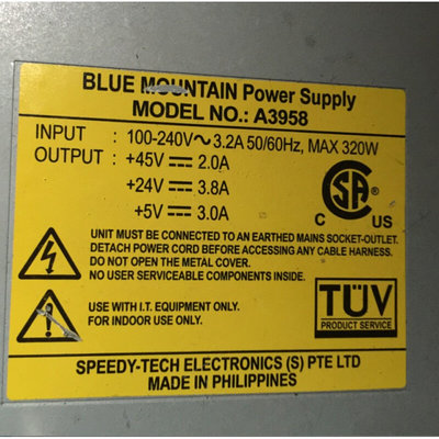 原装拆机 A3958  服务器电源  BLUE MOUNRAIN POWER SUPPLY 现货