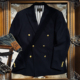 经典 Blazer戗驳领双排扣布雷泽西装 600g重磅毛呢羊毛绅士西服外套