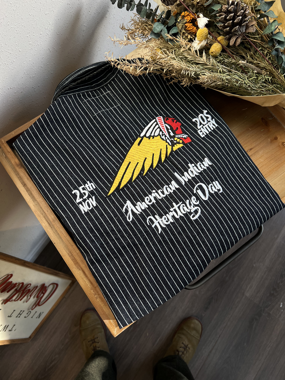 美式复古长袖牛仔衬衫